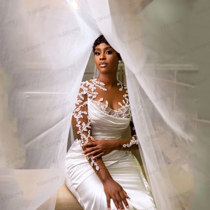 <span class=keywords><strong>Vestidos</strong></span> <span class=keywords><strong>De</strong></span> <span class=keywords><strong>boda</strong></span> <span class=keywords><strong>De</strong></span> sirena, apliques <span class=keywords><strong>De</strong></span> cristal para novia, manga larga, elegantes, Aso Ebi, <span class=keywords><strong>Vestidos</strong></span> <span class=keywords><strong>De</strong></span> <span class=keywords><strong>fiesta</strong></span> <span class=keywords><strong>De</strong></span> novia, <span class=keywords><strong>Vestidos</strong></span> <span class=keywords><strong>De</strong></span> Novia 2025 personalizados - Product Image 3