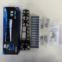 Kit de refroidissement 3-en-1 TP5-35129 pour console PS5 Slim avec support de placement horizontal et organiseur de rangement pour disques de jeu