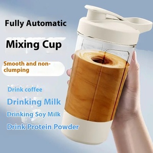 쉐이커 컵, 화이트 - 가정용 단백질 쉐이크 및 수분 보충 음료, 간편한 믹싱, 잠금식 뚜껑 - Product Image 1