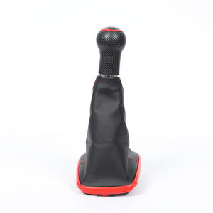 Couvercle de pommeau de levier de vitesses Volkswagen, noir avec surpiqûres rouges, 5 ou 6 vitesses, transmission manuelle, pièce de rechange pour MK4 Jetta Golf Bora - Product Image 2