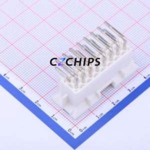 X9357WR-2x08B-N0SN Wire-to-Board Pin Header Bent Lead Through Hole,P=4.2mm Connector 2x8P 4.2mm Right Angle Insert 16P - Product Image 2