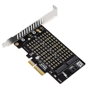 <span class=keywords><strong>M</strong></span>.<span class=keywords><strong>2</strong></span> NVMe NGFF SSD To PCIE SATA Dual-Disk inoltro scheda di espansione supporta MKey BKey - Product Image 3