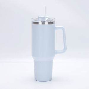 Gobelet de voyage isotherme H1.0 avec poignée, 40 oz, double paroi, couvercle, paille, antidérapant, couleur personnalisée OEM - Product Image 3