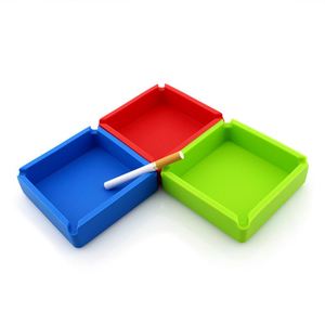 Unbreakable Silicone Ashtray with Custom Logo Heat Resistant Easy Clean Portable Cigar Smoking Accessories for Home Office Use - Product Image 4