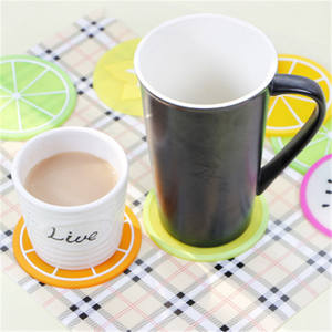 Cup Mat Pad <b>Coaster</b> Fruit Shape <b>Silicone</b> Cup Pad Slip Insulation Pad Hot Drink L0120/1 - Product Image 2