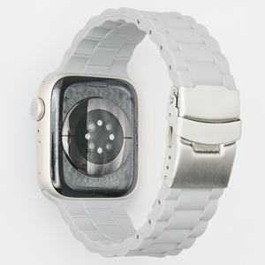 Bracelet de montre en Silicone pour <span class=keywords><strong>Apple</strong></span> <span class=keywords><strong>Watch</strong></span> série <span class=keywords><strong>8</strong></span> 7 6 SE Ultra 41mm <span class=keywords><strong>45mm</strong></span> 40mm 44mm, trois perles - Product Image 6