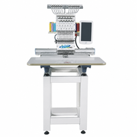 Machine à broder à tête unique INITI de haute qualité, 12/15 aiguilles, pour casquettes plates, machines à broder informatisées