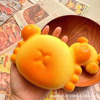 Jouet Squishy Crabe à Rebond Lent, Simulation Alimentaire en PU, Anti-Stress, Fidget pour Enfants et Adultes, Fabriqué au Zhejiang, Modèle SW-05