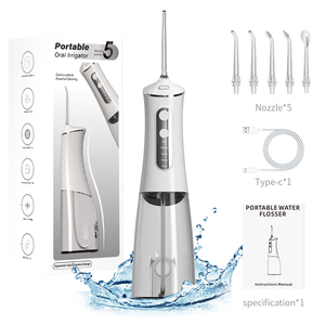 Irrigador <span class=keywords><strong>Bucal</strong></span> Eléctrico Portátil Inalámbrico IPX7, <span class=keywords><strong>Limpiador</strong></span> Dental con Chorro de <span class=keywords><strong>Agua</strong></span>, Máquina de Limpieza Dental con USB - Product Image 1