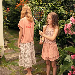 Nouveau design Jupe en coton biologique à imprimé <span class=keywords><strong>parasol</strong></span> Jupe à taille élastique à volants pour bébé fille - Product Image 6