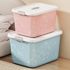 Cajas de Almacenamiento Apilables de Plástico PP de Gran Capacidad y Buena Calidad Haogle, Contenedor de Plástico para Artículos del Hogar - Product Image 4