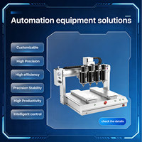Robot de distribution de colle à 4 buses et double station en Y, haute productivité, distributeur industriel stable