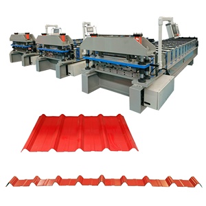 Machine automatique de fabrication de tuiles métalliques pour toitures 686 IBR à haute productivité avec contrôle PLC, moteur et pompe, largeur effective de 1000 mm - Product Image 3