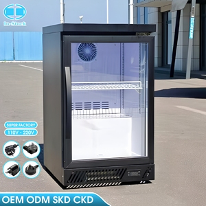 Enfriador de Bebidas Vertical de Una Puerta de Vidrio OEM 88L, Mini Refrigerador Comercial con Ventilador para Bebidas - Product Image 2