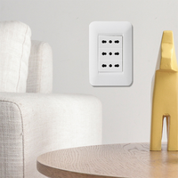 Type Durable Installation Facile Prise Électrique Standard EU 250V 2 Gang 1 Way Interrupteurs Muraux et Prises
