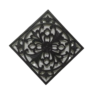 ที่รองแก้วไม้ไผ่ทรงสี่เหลี่ยมพร้อมแท่นวางเหล็กหล่อสำหรับทำสวนมีล้อลาก - Product Image 1