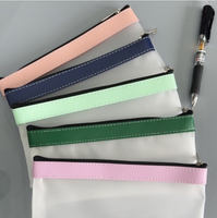 Sac de caisse mat personnalisé pas cher Transparent grande capacité porte-crayon avec logo examen porte-crayon enveloppes de trésorerie