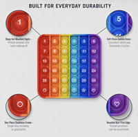 Pop Pop Bubble Sensory Fidget Toy Besoins spéciaux Soulagement du stress Cadeau pour adultes Enfants autistes Fabriqué en silicone Pâques