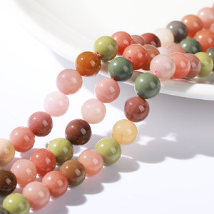 JD GEMS - Cuentas Redondas de Piedra Natural de Alxa de 6 mm, 8 mm y 10 mm para la Fabricación de Joyas, Pulseras y Collares - Product Image 2