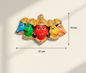 Élégante Décoration Murale Multicolore Panchmukhi Hanuman pour la Maison, le Bureau, les Espaces Sacrés et les Célébrations Culturelles - Product Image 2