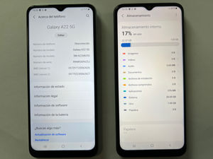 Teléfono Android venta al por mayor teléfonos móviles originales <span class=keywords><strong>A22</strong></span> teléfonos inteligentes <span class=keywords><strong>5G</strong></span> desbloqueo Octa Core LTE inglés 6,6 "Pantalla 5000mAh batería - Product Image 2