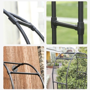 Nouvelle arche de jardin <span class=keywords><strong>en</strong></span> métal, décoration, arche à roses, support pour plantes grimpantes, treillis - Product Image 4