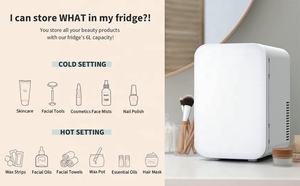 Refrigerador y calentador termoeléctrico portátil AC/DC de 6 litros, Mini <span class=keywords><strong>nevera</strong></span> <span class=keywords><strong>para</strong></span> dormitorio, coche, viaje, cuidado de la piel, maquillaje, medicamentos de belleza - Product Image 4
