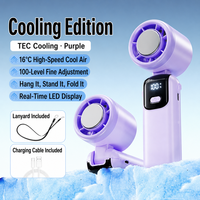Ventilateur portable rafraîchissant 2026 avec affichage numérique USB, moteur sans balais pliable, contrôle de vitesse progressif, autonomie de 8 à 12 heures