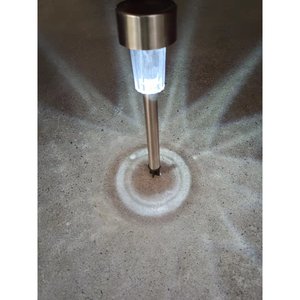 Lampes solaires de jardin Hejia 45*295mm en acier inoxydable, à poser au sol, pour éclairage d'ambiance de cour et de jardin - Product Image 3