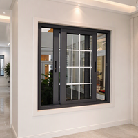 Fenêtres coulissantes anti-ouragan en verre trempé NFRC, petites fenêtres coulissantes avec grilles, design pour maison moderne et usage commercial