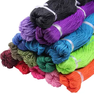 Оптовая продажа, красочные тайваньские плетеные нити, 3 пряди, плетеные, 1 мм, 1,5 мм, экологически чистый полиэфирный вощеный шнур для изготовления ювелирных изделий
