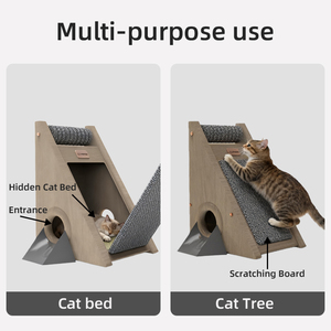 Tempat Tidur dan Penggaruk Kucing Multifungsi dengan Tiang Penggaruk Sisal yang Tahan Lama dan Papan Penggaruk Kucing - Product Image 5