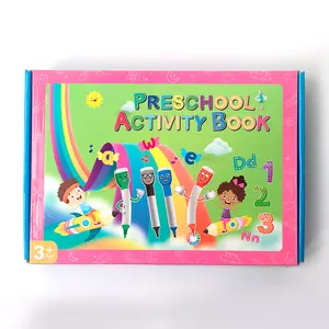 פעילות גן חדשה עסוקה ספר לילדים חינוך מוקדם ספר ציור עם תיבת אריזות נייר עטים