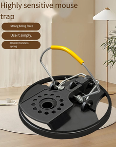 กับดักหนูอัตโนมัติแบบกลมพร้อมแป้นเหยียบไวต่อการสัมผัส ใช้ซ้ำได้ ทำจากพลาสติก สำหรับใช้ในบ้านและฟาร์มกลางแจ้ง - Product Image 5