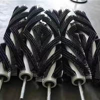 Brosse à rouleaux en nylon pleine largeur pour nettoyeur de bande transporteuse électrique, idéale pour cimenteries, mines de charbon, carrières et usines.