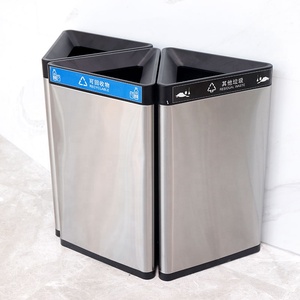 50L tam giác khách sạn thương mại Thùng rác trong nhà thép không gỉ Thùng rác bin nhà phòng tắm chất thải bin cho nhà bếp - Product Image 3