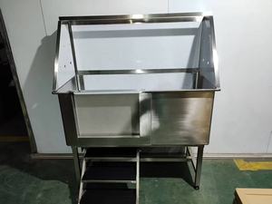 Bañeras Grandes de Acero Inoxidable PetFit de 50 Pulgadas para Salón de Aseo de Mascotas Bañera para Aseo de Perros con Puerta y <span class=keywords><strong>Escaleras</strong></span> a la Derecha o Izquierda - Product Image 6