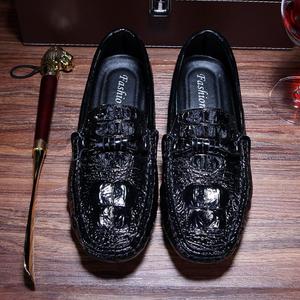 Nuove scarpe da uomo personalizzabili in pelle primavera mocassini di buona qualità con motivo a coccodrillo scarpe alla moda da uomo di grandi dimensioni - Product Image 2