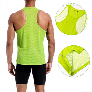 Vente flash : débardeur de sport pour homme, séchage rapide, sans coutures, respirant, léger, impression de logo personnalisée - Product Image 4