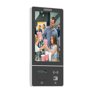 Stan lantai 15.6 inci struktur logam, layar sentuh Android 11 Ethernet, kios antrean layanan mandiri