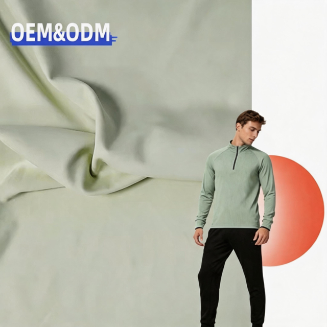 OEM&ODM 180gsm 160cm Cool Touch Solid Nylon Spandex Interlock Fabric Sunproof Breathable Yoga Sportswear