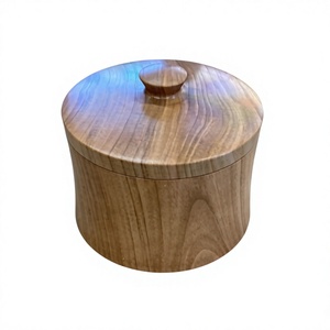 Natural Wood Classic Design 250mL Storage <b>Jar</b> with Wooden Lid for Herbs <b>Spices</b> Tea & Coffee-Durable & Eco-Friendly - Product Image 1