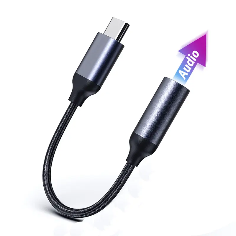 Adaptor Headphone USB C Ke 3.5Mm, Kabel Audio Earphone Tipe C Jack AUX Kualitas Tinggi