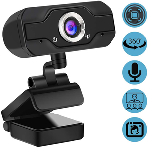 Cámara Web USB con Sensor CMOS HD 1080P de Alta Calidad para Transmisión en Vivo y Videoconferencias con Audio Bidireccional y Rotación de 360° - Product Image 1