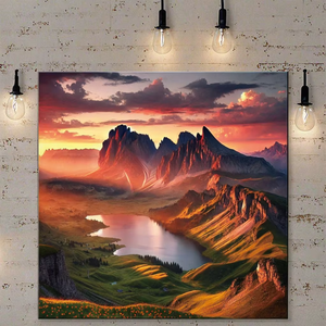 Peintures de paysages d'arbres de luxe personnalisables pour la décoration intérieure, numériques, écologiques, sur support en bois, différentes tailles, images personnalisées - Product Image 2