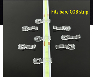 คลิปยึดแถบไฟ LED COB แบบใส วัสดุ PC คลิปยึดเดี่ยว ขนาด 8/10/12 มม. สำหรับแถบไฟนีออน COB แบบเคลือบกาว - Product Image 3