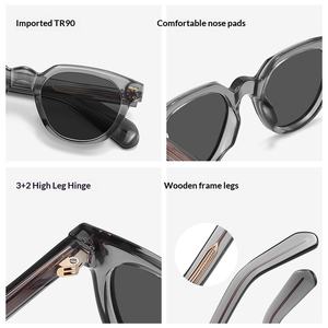 Lunettes de soleil polarisées UV ovales tendance 2025 Lunettes de soleil épaisses en acétate pour femmes Lunettes de soleil rétro pour hommes Vintage - Product Image 3