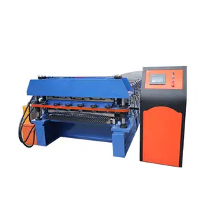 New Double Layer Steel Metal Iron Tr4 & Tr5 Roofing PPGI Coil Corrugated & Rib Profile Steel Sheet Roll Forming Machine