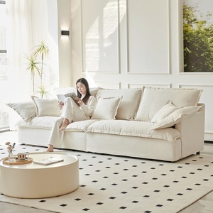 Divano Sezionale Imbottito con Seduta Profonda - Imbottitura in Spugna ad Alta Resilienza e Piuma d'Oca, <span class=keywords><strong>Design</strong></span> Lavabile - Product Image 1