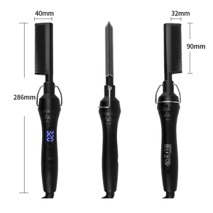 Pettine Elettrico JinDing <span class=keywords><strong>per</strong></span> Capelli e <span class=keywords><strong>Barba</strong></span>, <span class=keywords><strong>Spazzola</strong></span> Lisciante in Plastica con LED, Riscaldamento Rapido 110-240V, Logo OEM Gratuito <span class=keywords><strong>per</strong></span> Hotel - Product Image 2
